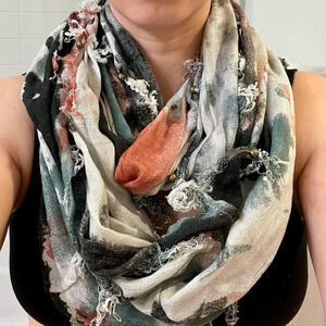 Urban Outfitters STARING AT STARS Splatter Tie Dye Print Infinity Scarf.